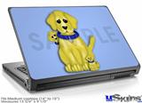 Laptop Skin (Medium) - Puppy Dogs on Blue