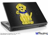 Laptop Skin (Medium) - Puppy Dogs on Black