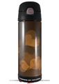 Skin Decal Wrap for Thermos Funtainer 16oz Bottle Bokeh Hearts Orange (BOTTLE NOT INCLUDED) by WraptorSkinz