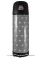 Skin Decal Wrap for Thermos Funtainer 16oz Bottle Hearts Gray On White (BOTTLE NOT INCLUDED) by WraptorSkinz