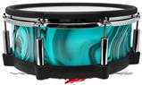 Skin Wrap works with Roland vDrum Shell PD-140DS Drum Liquid Metal Chrome Neon Teal (DRUM NOT INCLUDED)
