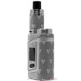 Skin Decal Wrap for Smok AL85 Alien Baby Hearts Gray On White VAPE NOT INCLUDED