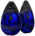 Skin Decal Wrap 2 Pack compatible with Suorin Drop Liquid Metal Chrome Royal Blue VAPE NOT INCLUDED