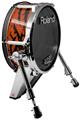 Skin Wrap works with Roland vDrum Shell KD-140 Kick Bass Drum Baja 0040 Orange Burnt (DRUM NOT INCLUDED)