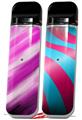 Skin Decal Wrap 2 Pack for Smok Novo v1 Paint Blend Hot Pink VAPE NOT INCLUDED
