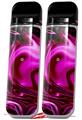 Skin Decal Wrap 2 Pack for Smok Novo v1 Liquid Metal Chrome Hot Pink Fuchsia VAPE NOT INCLUDED