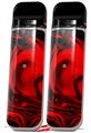 Skin Decal Wrap 2 Pack for Smok Novo v1 Liquid Metal Chrome Red VAPE NOT INCLUDED