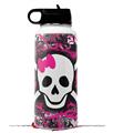 Skin Wrap Decal compatible with Hydro Flask Wide Mouth Bottle 32oz Splatter Girly Skull (BOTTLE NOT INCLUDED)