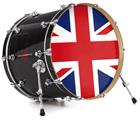 Vinyl Decal Skin Wrap for 22" Bass Kick Drum Head Union Jack 02 - DRUM HEAD NOT INCLUDED