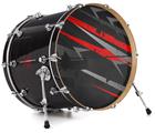 Vinyl Decal Skin Wrap for 22" Bass Kick Drum Head Baja 0014 Red - DRUM HEAD NOT INCLUDED