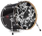 Vinyl Decal Skin Wrap for 22" Bass Kick Drum Head Electrify White - DRUM HEAD NOT INCLUDED