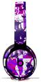 WraptorSkinz Skin Skin Decal Wrap works with Beats Solo Pro (Original) Headphones Purple Checker Graffiti Skin Only BEATS NOT INCLUDED