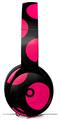 WraptorSkinz Skin Skin Decal Wrap works with Beats Solo Pro (Original) Headphones Kearas Polka Dots Pink On Black Skin Only BEATS NOT INCLUDED