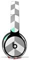 WraptorSkinz Skin Skin Decal Wrap works with Beats Solo Pro (Original) Headphones Chevrons Gray And Seafoam Skin Only BEATS NOT INCLUDED