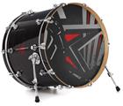 Decal Skin works with most 24" Bass Kick Drum Heads Baja 0023 Red - DRUM HEAD NOT INCLUDED