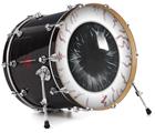 Decal Skin works with most 24" Bass Kick Drum Heads Eyeball Black - DRUM HEAD NOT INCLUDED