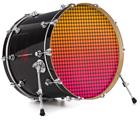 Decal Skin works with most 24" Bass Kick Drum Heads Faded Dots Hot Pink Orange - DRUM HEAD NOT INCLUDED
