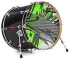 Decal Skin works with most 24" Bass Kick Drum Heads Baja 0032 Neon Green - DRUM HEAD NOT INCLUDED