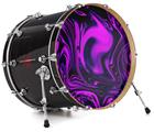 Decal Skin works with most 24" Bass Kick Drum Heads Liquid Metal Chrome Purple - DRUM HEAD NOT INCLUDED