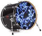 Decal Skin works with most 24" Bass Kick Drum Heads Electrify Blue - DRUM HEAD NOT INCLUDED
