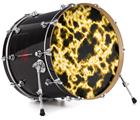 Decal Skin works with most 24" Bass Kick Drum Heads Electrify Yellow - DRUM HEAD NOT INCLUDED