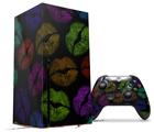 WraptorSkinz Skin Wrap compatible with the 2020 XBOX Series X Console and Controller Rainbow Lips Black (XBOX NOT INCLUDED)