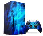 WraptorSkinz Skin Wrap compatible with the 2020 XBOX Series X Console and Controller Cubic Shards Blue (XBOX NOT INCLUDED)