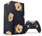 WraptorSkinz Skin Wrap compatible with the 2020 XBOX Series X Console and Controller Poppy Orange Navy (XBOX NOT INCLUDED)