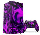 WraptorSkinz Skin Wrap compatible with the 2020 XBOX Series X Console and Controller Liquid Metal Chrome Purple (XBOX NOT INCLUDED)