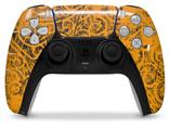 WraptorSkinz Skin Wrap compatible with the Sony PS5 DualSense Controller Folder Doodles Orange (CONTROLLER NOT INCLUDED)