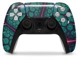 WraptorSkinz Skin Wrap compatible with the Sony PS5 DualSense Controller Linear Cosmos Teal (CONTROLLER NOT INCLUDED)