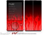 Fire Flames Red - Decal Style skin fits Zune 80/120GB  (ZUNE SOLD SEPARATELY)