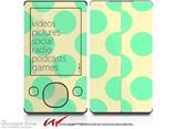 Kearas Polka Dots Green On Cream - Decal Style skin fits Zune 80/120GB  (ZUNE SOLD SEPARATELY)
