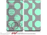 Kearas Polka Dots Mint And Gray - Decal Style skin fits Zune 80/120GB  (ZUNE SOLD SEPARATELY)