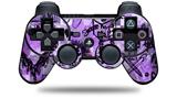 Sony PS3 Controller Decal Style Skin - Scene Kid Sketches Purple (CONTROLLER NOT INCLUDED)