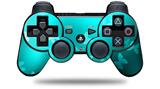 Sony PS3 Controller Decal Style Skin - Bokeh Butterflies Neon Teal (CONTROLLER NOT INCLUDED)