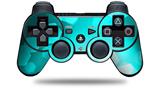 Sony PS3 Controller Decal Style Skin - Bokeh Hex Neon Teal (CONTROLLER NOT INCLUDED)