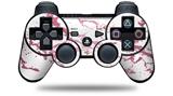 Sony PS3 Controller Decal Style Skin - Pink and White Gilded Marble (CONTROLLER NOT INCLUDED)