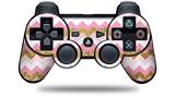 Sony PS3 Controller Decal Style Skin - Pink and White Chevron (CONTROLLER NOT INCLUDED)