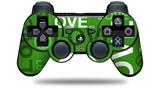 Sony PS3 Controller Decal Style Skin - Love and Peace Green (CONTROLLER NOT INCLUDED)