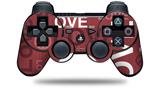 Sony PS3 Controller Decal Style Skin - Love and Peace Pink (CONTROLLER NOT INCLUDED)