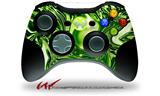 Decal Skin compatible with XBOX 360 Wireless Controller Liquid Metal Chrome Neon Green (CONTROLLER NOT INCLUDED)