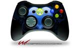 XBOX 360 Wireless Controller Decal Style Skin - Glass Heart Grunge Blue (CONTROLLER NOT INCLUDED)