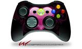 XBOX 360 Wireless Controller Decal Style Skin - Glass Heart Grunge Hot Pink (CONTROLLER NOT INCLUDED)