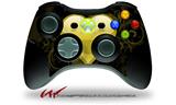 XBOX 360 Wireless Controller Decal Style Skin - Glass Heart Grunge Yellow (CONTROLLER NOT INCLUDED)
