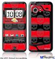 HTC Droid Incredible Skin - Skull Stripes Red