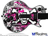 Guitar Hero III Wii Les Paul Skin - Splatter Girly Skull