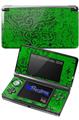 Folder Doodles Green - Decal Style Skin fits Nintendo 3DS (3DS SOLD SEPARATELY)
