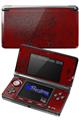 Folder Doodles Red Dark - Decal Style Skin fits Nintendo 3DS (3DS SOLD SEPARATELY)