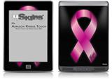 Hope Breast Cancer Pink Ribbon on Black - Decal Style Skin (fits Amazon Kindle Touch Skin)